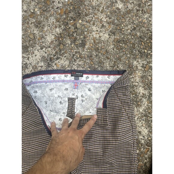 NWT TR Premium Mens pants 30 Plaid Tailored recreation Slacks - Picture 5 of 7